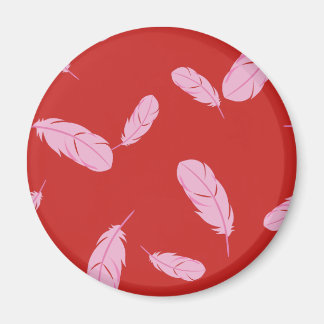 Íman Magneta rosa e vermelha - Penas