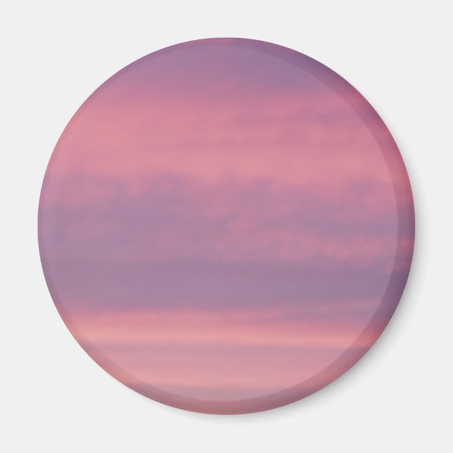 Íman Magneta rosa púrpura do céu (Frente)