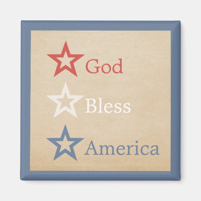 Íman Magneta Simples de Estrelas Chic (Frente)