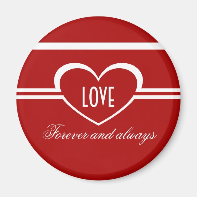 Íman Magneta Simples, Vermelho Profundo (Frente)