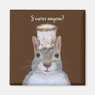 Íman Magneta S'mores com esquilo fofo