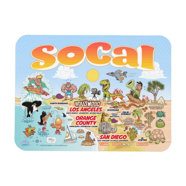 Íman Magneta SoCal Souvenir (Horizontal)