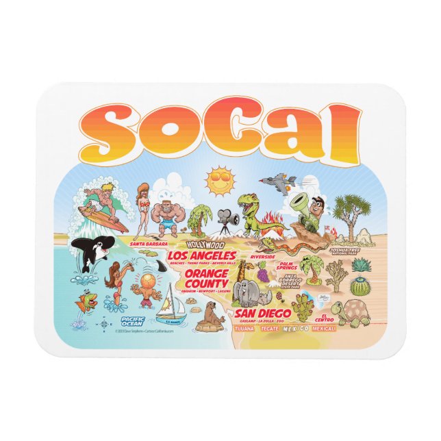 Íman Magneta SoCal Souvenir (Horizontal)