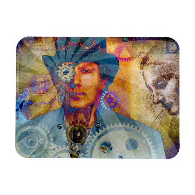 Íman Magneta Steampunk Psychedelic Gear (Horizontal)