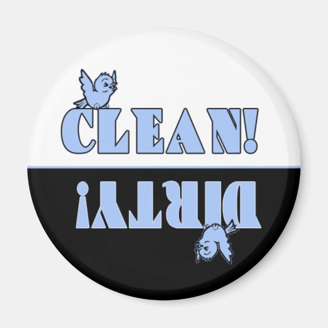 Íman Magneta suja limpa para pássaros-azuis (Frente)