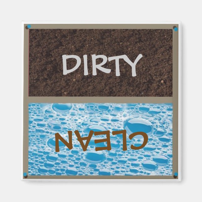 Íman Magneta suja ou limpa para-louça (Frente)