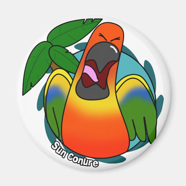 Íman Magneta Sun Conure ao Contrair (Frente)