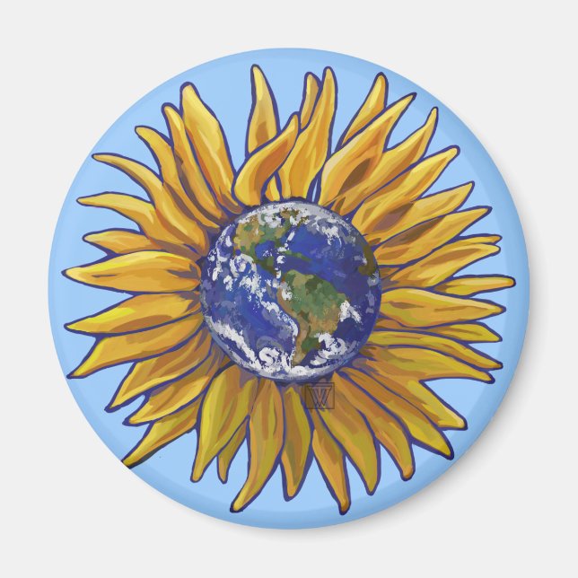 Íman Magneta Sunflower Earth (Frente)