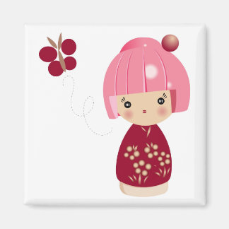 Íman Magneta Triplet Kokeshi rosa