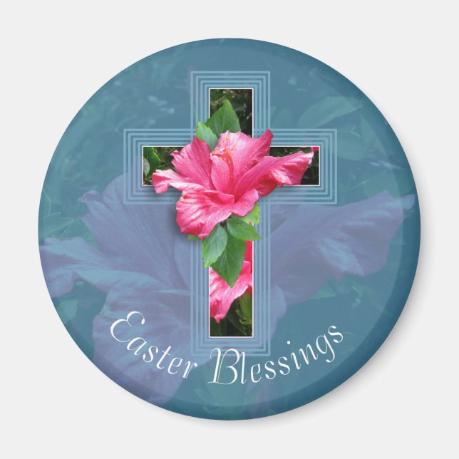 Íman Magneta Tropical de Páscoas e Bênçãos (Frente)