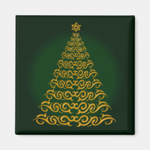 Íman Magneta verde de Natal Elegante