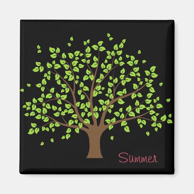 Íman Magneta Verde de Verão (Frente)