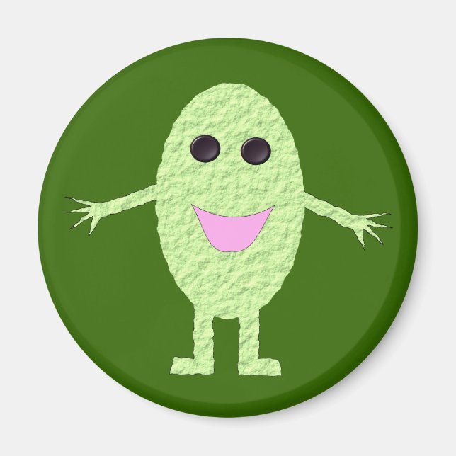 Íman Magneta Verde Feliz (Frente)