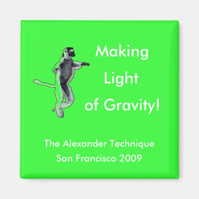 Íman Magneta Verde Quadrada (Frente)