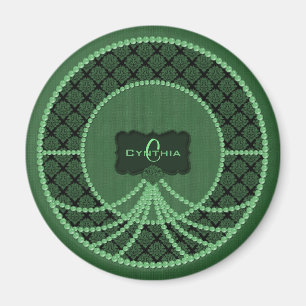 Íman Magneta verde redonda para Damáscaras