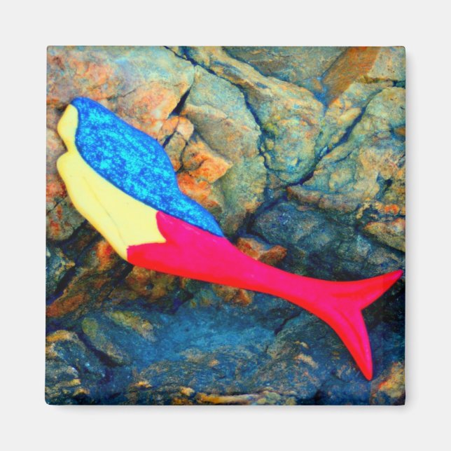 Íman magneta vermelha (Frente)