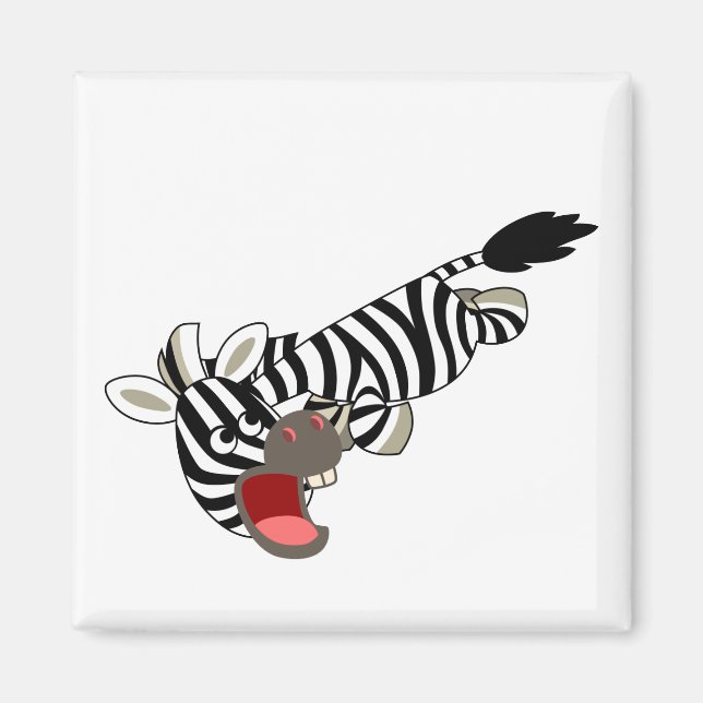 Íman Magneta Zebra do Cartoon de Grátis (Frente)