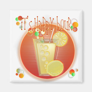 Íman Magnete 3D Happy Hour Cocktail (branco)