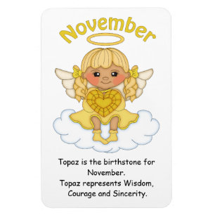 Íman Magnete de 1º de novembro Birthstone Angel Blonde
