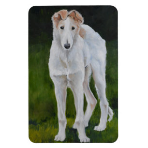 Íman Magnete De Arte De Cão Borzoi
