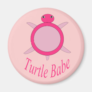 Íman Magnete de Babe de Tartaruga Rosa