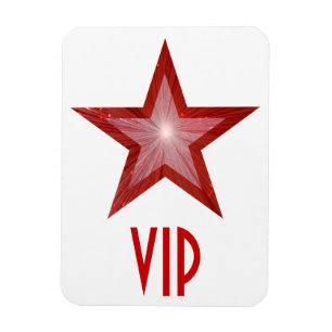 Íman Magnete flexível "VIP" da Estrela Vermelha branco