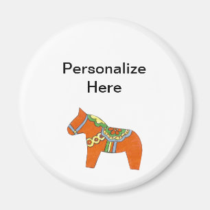 Íman Magnete Personalizado Red Dala Horse
