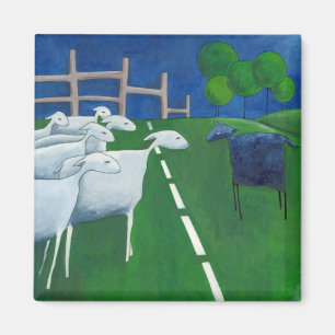 Íman Magnete preto de ovelha