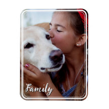 Magnetic Family Photo Magnet com Texto Personaliza