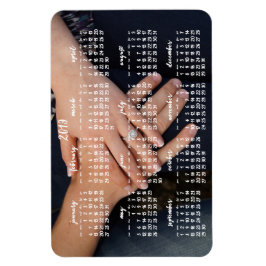 Íman Magnética de Fotografia Calendário 2019 4x6