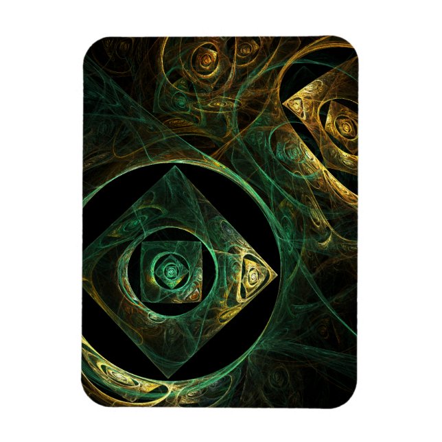 Íman Magnética Vibrações de Abstrato de Arte Premium (Vertical)