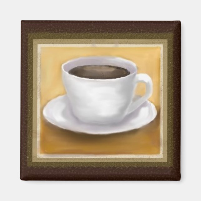 Íman Magnético de Hora do Café (Frente)