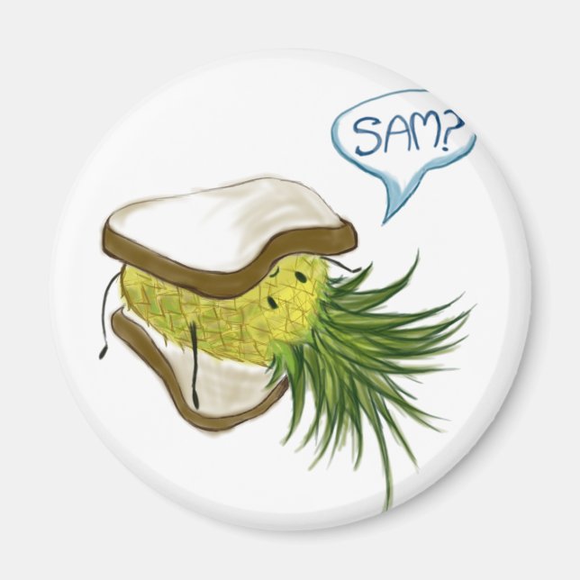 Íman Magnético do Logotipo do Abacaxi (Frente)