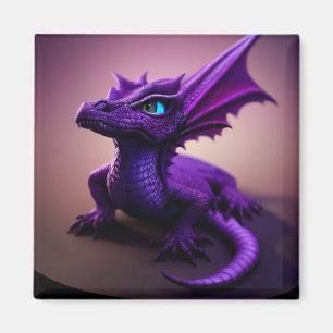 Íman Magnético dragão roxo bebê