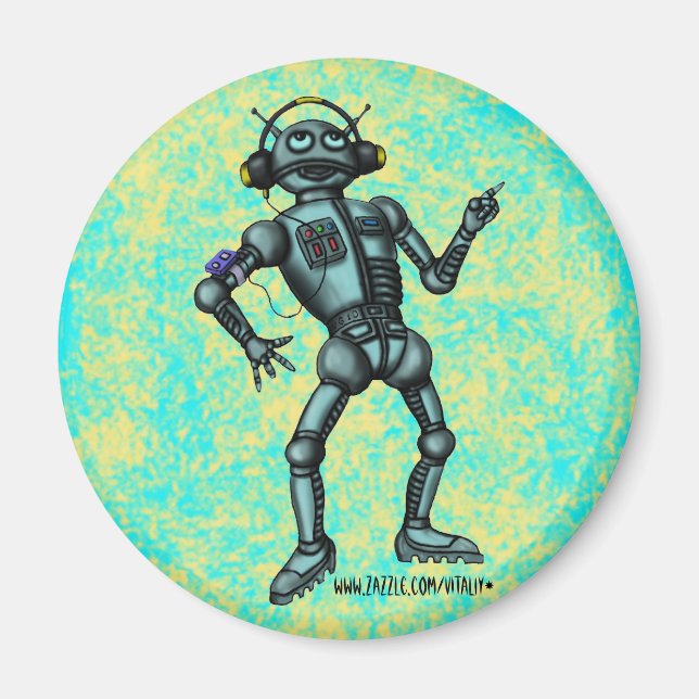 Íman Magnético robô de música design (Frente)