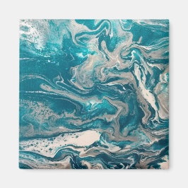 Íman Magneto Abstrato de Turquesa