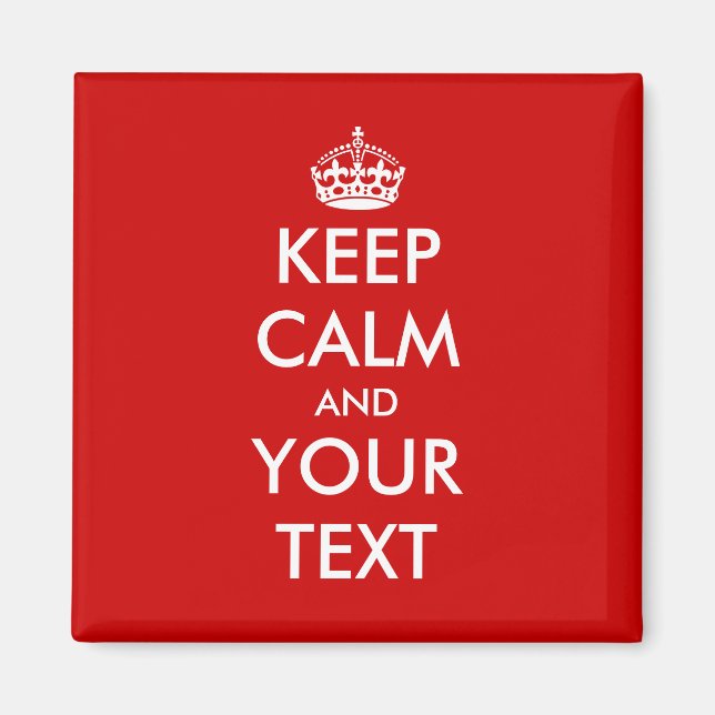 Íman Magneto calmo ao quadrado | modelo personalizável (Frente)