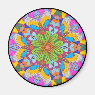 Íman Magneto da Flor Tribal Fractal Mandala