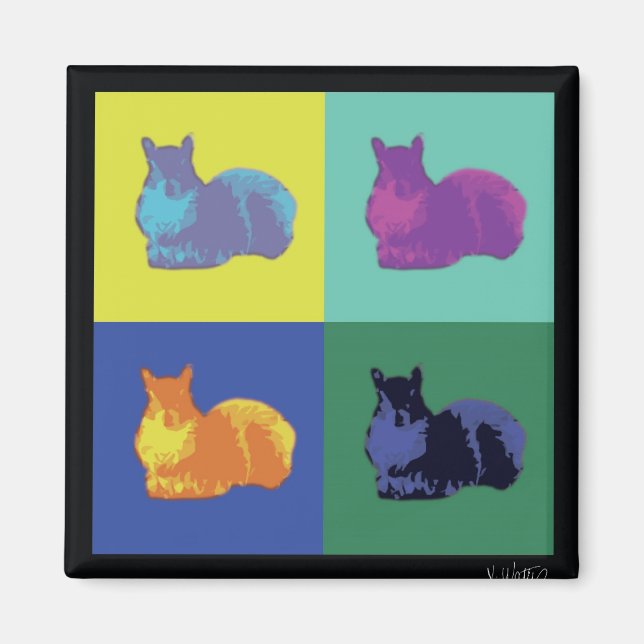 Íman Magneto de Esquilo de Arte pop (Frente)