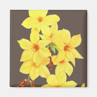 Íman Magneto de Flor Jasmine Amarelo | Arte aquidiana