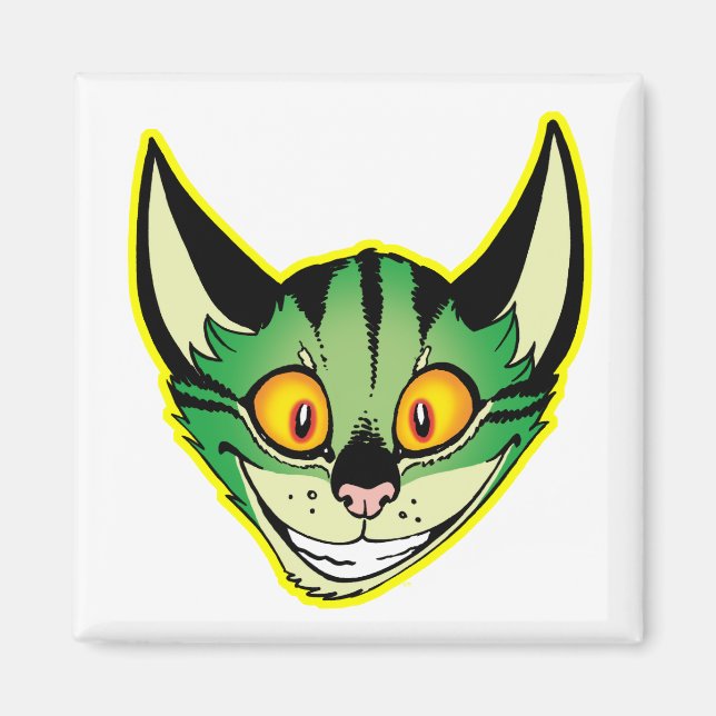 Íman Magneto de Gato de Cartoon Fluorescente (Frente)