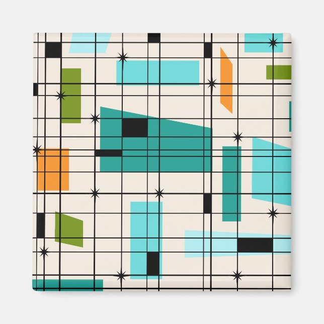 Íman Magneto de Grelha e Starbursts Retroativos (Frente)