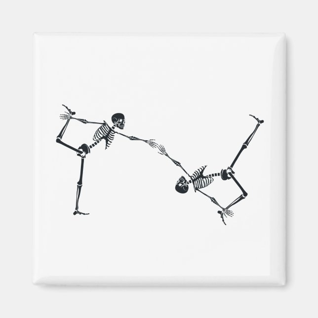 Íman Magneto de Halloween Dançando Skeleton (Frente)