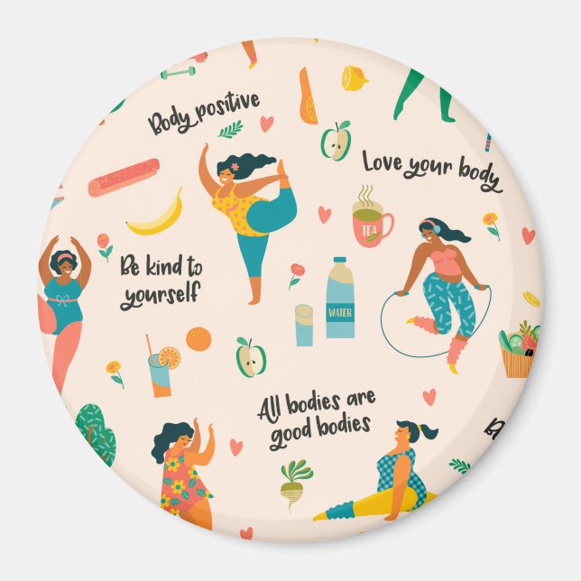 Íman Magneto de Positividade Corporal (Frente)