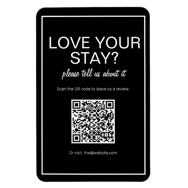 Íman Magneto de revisão do código QR digital preto mode (Vertical)