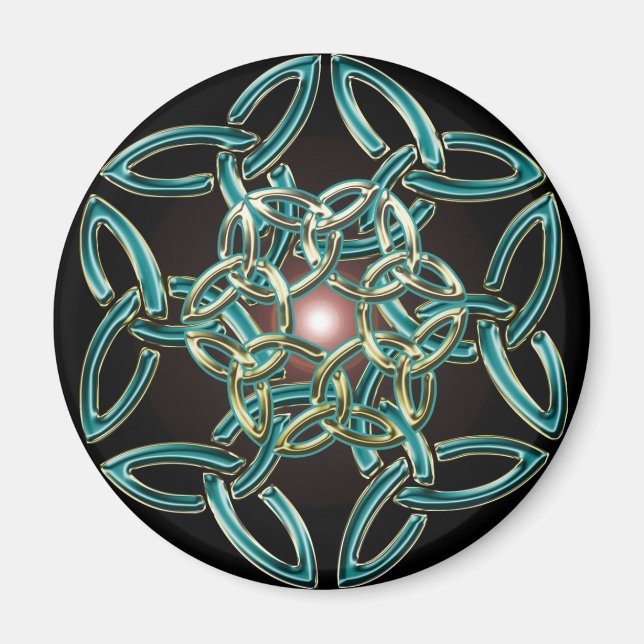 Íman Magneto do nó do círculo Triquetra (Frente)