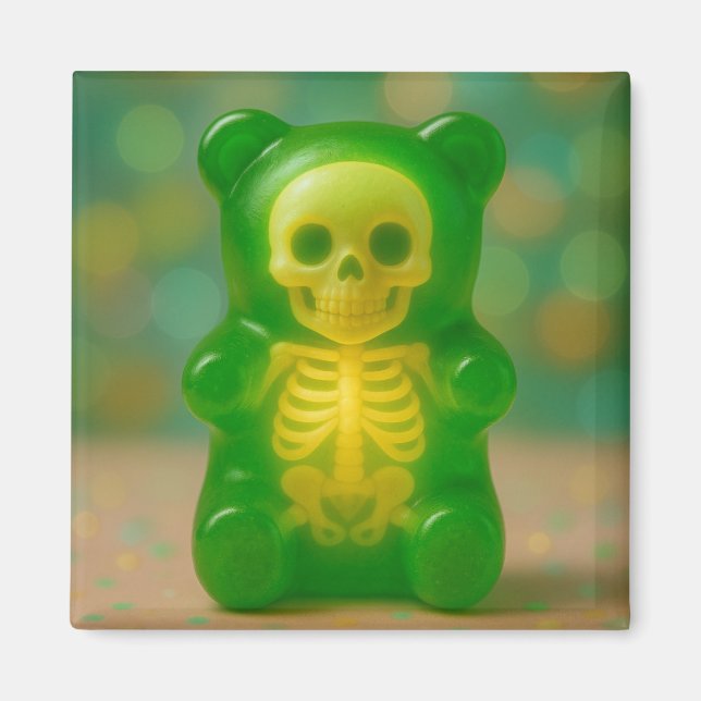 Íman Magneto do Urso do Esqueleto Gummy (Frente)