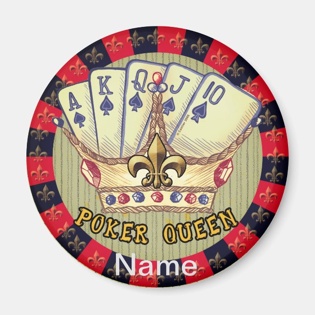 Íman Magneto Poker Queen (Frente)