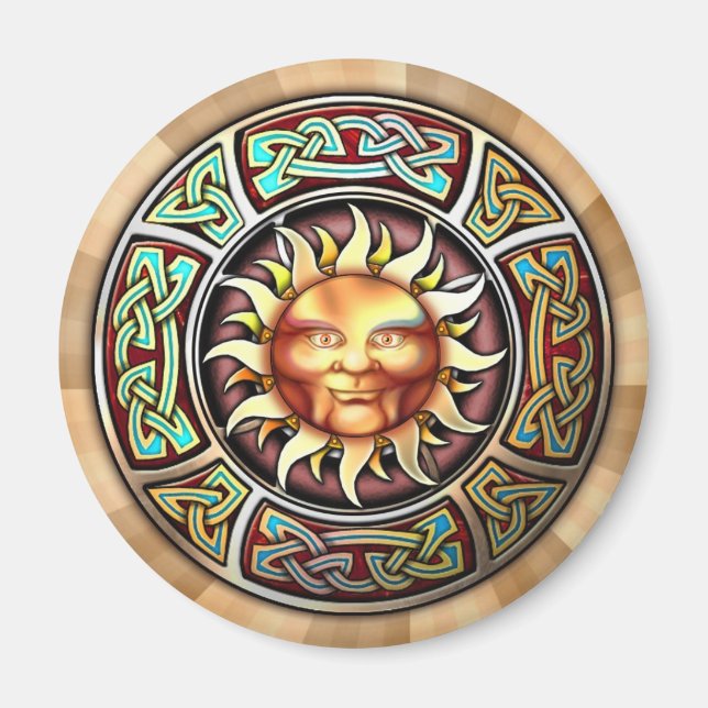 Íman Magneto Sun Face do Knotwork (Frente)
