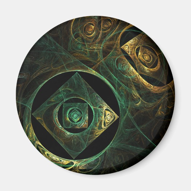 Íman Magnetos Abstrato de Arte Magnética Vibrações (Frente)